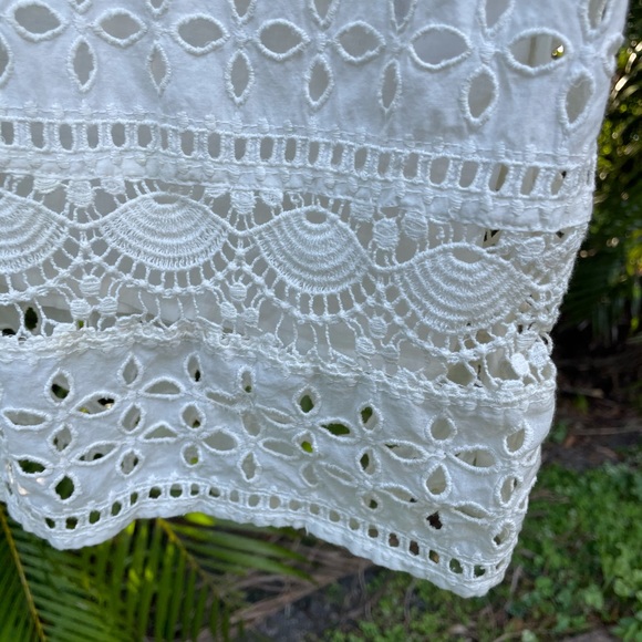 JOIE Off White Crochet Short Casual Dress Sz Small - Picture 5 of 5